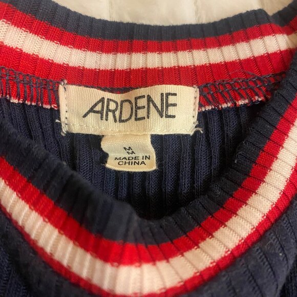 💙 Navy 3/4 Length Sleeve Grunge Stretch Top - Picture 6 of 6